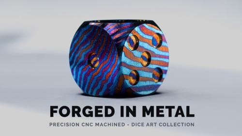 Dice Art - Forged Mokume Dice Collection